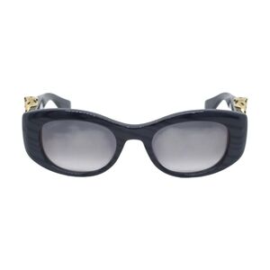 CARTIER.....Elegant CARTIER DARK STRIPED  Sunglasses with Gold Accents